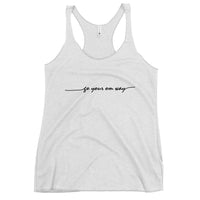 Go Your Om Way - Women's Racerback Tank - White