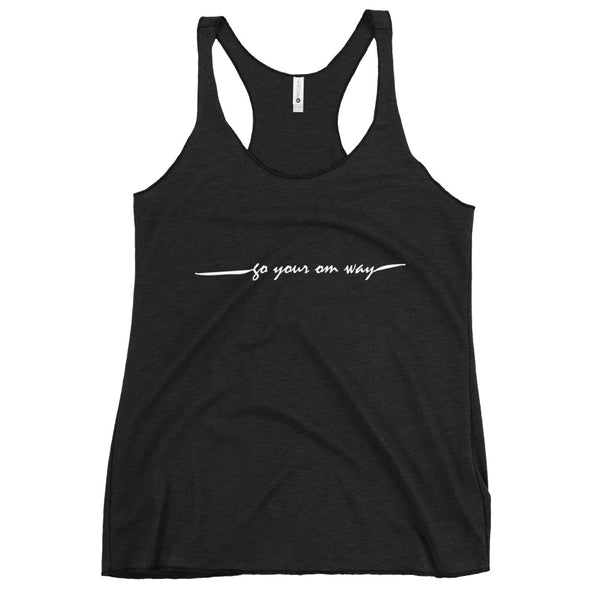 Go Your Om Way - Women's Racerback Tank - Black