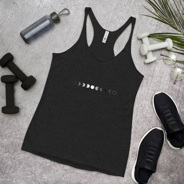 Moon Phases - Women's Racerback Tank - Black or Grey