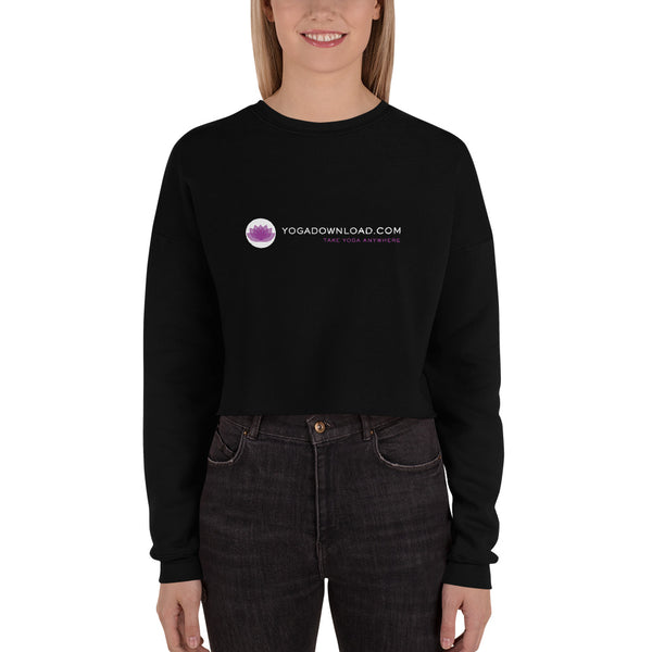 Fashionable Crop Sweatshirt - Black